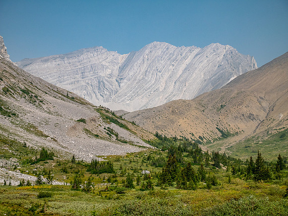 Hiking alpine meadows south of Puma Peak.