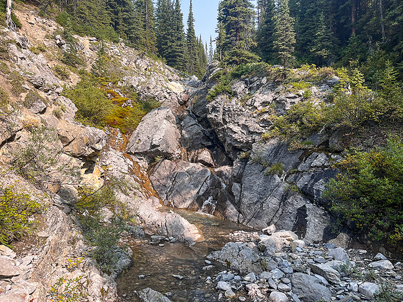 Hiking up the NE branch of the north branch of Stoney Creek.