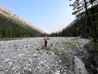 Hiking the Dormer Pass trail up Stoney Creek.
