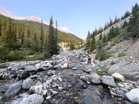 Hiking up the north branch of Stoney Creek.