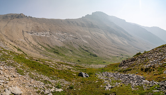 Hiking alpine meadows south of Puma Peak.
