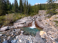 Hiking up the north branch of Stoney Creek.
