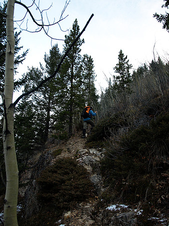 Wietse on the lower trail.