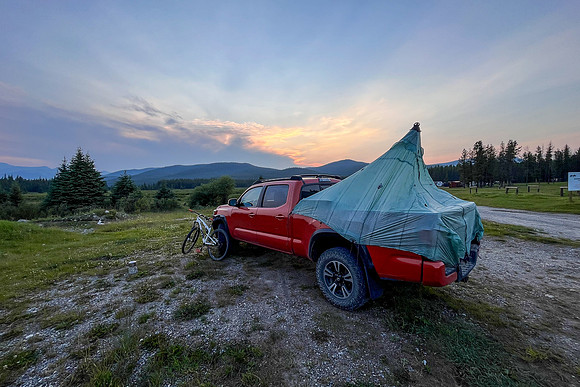 Overnight at the Cutoff Creek staging area.