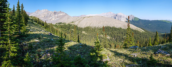 Hiking the lower north ridge of HH89.