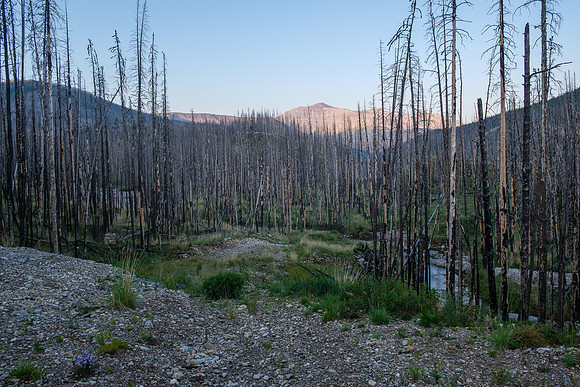 Biking up the Skeleton Creek Trail.