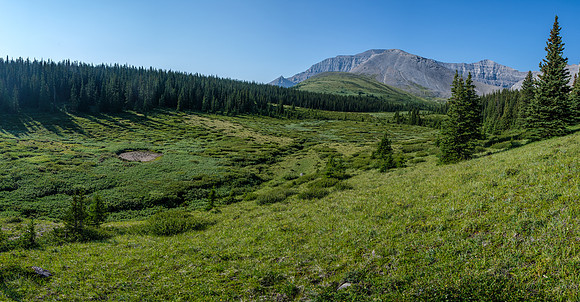 Hiking the lower north ridge of HH89.
