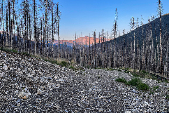 Biking up the Skeleton Creek Trail.