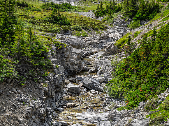 Exiting the NE trending valley along Scalp Creek between HH89 and Elch Peak.