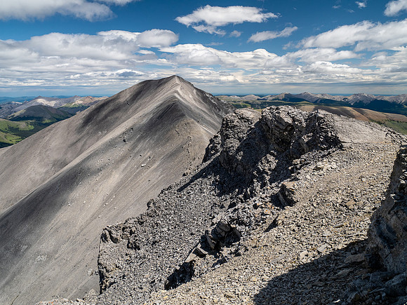 Traversing from GR857-343 to Elch Peak.