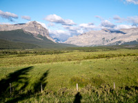 Views to Warden Rock across the Ya Ha Tinda ranch.