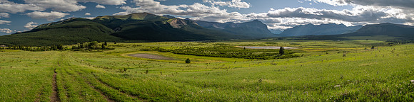 Biking back to Ya Ha Tinda along the Scalp Creek Trail.