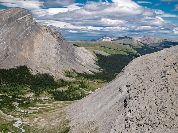 Incredible views over the headwaters of Scalp Creek.