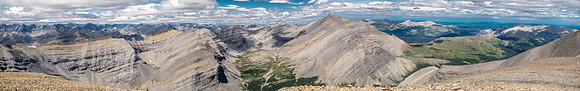 Summit views from Elch Peak over Scalp Creek to HH89.