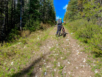 There are steeper sections of trail requiring mere biking mortals such as ourselves to walk.