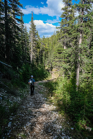 Hiking back to the bikes.