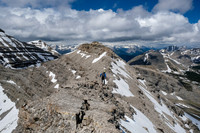 Scrambling the ridge between Baril and Cornwell.
