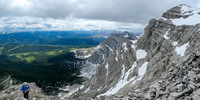 Views from the crux along the east face.