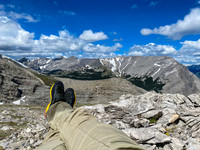 Taking a break with views to McPhail, McLaren and Armstrong.