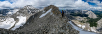 Scrambling the ridge between Baril and Cornwell.