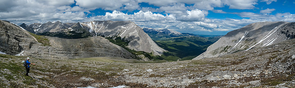 Continuing down north slopes to Baril Creek.