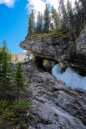 Views from downstream of the ice cave.