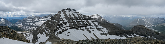 The ridge continues up Cornwell but we're out of good weather and decide to descend.