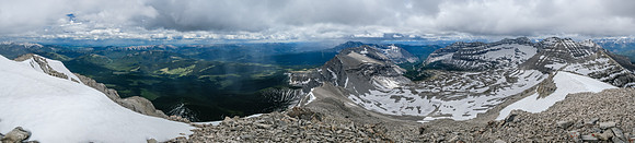 Head (L), Holy Cross, Man, Raspberry Ridge, Burke, Sentinel, Plateau, Etherington, Gill, Courcelette, Aldridge and Cornwell (R).