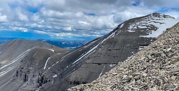 Views back to Baril Peak.