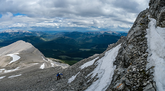 The first scree sidewalk ledge.