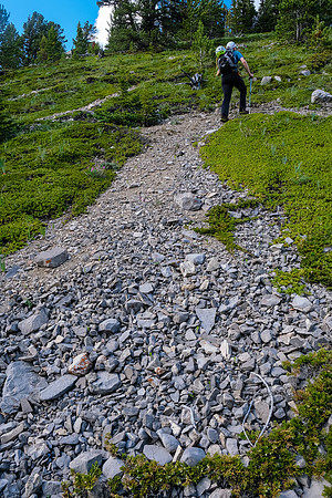 Hiking back up to the Baril Creek Trail.