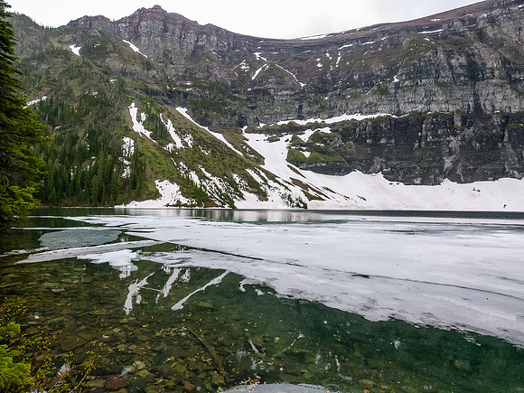 Wall Lake is rather gloomy this day.