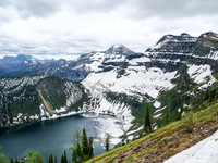 Cameron Lake and the USA / Canada border. Custer at center.