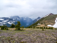 Kintla Lake in the distance, Akamina Ridge at right.