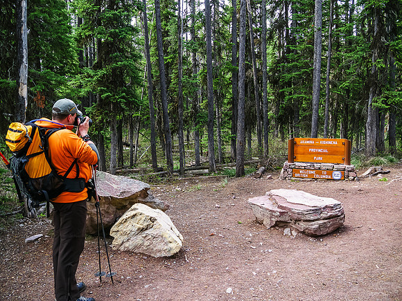 Entering British Columbia along the trail.