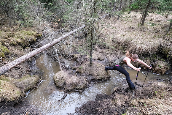 Crossing Macabee Creek just shy of the north end of Macabee Ridge.
