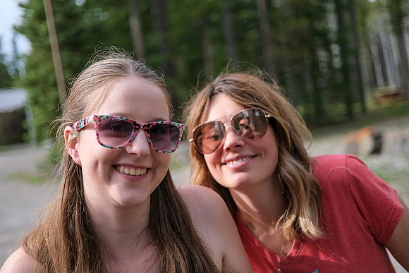 Goofing around at the trailhead.