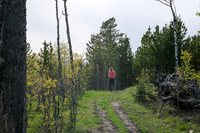 Hiking up Long Prairie Ridge.
