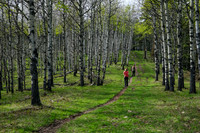 Hiking up Long Prairie Ridge.