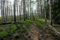 Hiking up Long Prairie Ridge.