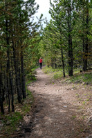 Hiking up Long Prairie Ridge.