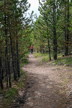 Hiking up Long Prairie Ridge.