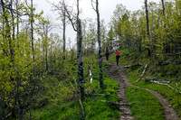 Hiking up Long Prairie Ridge.