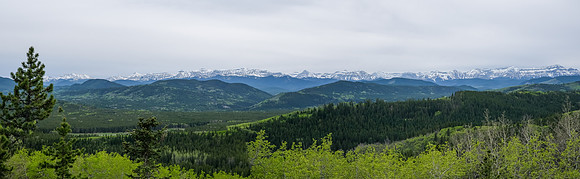 Views over Long Prairie, McNab and Missinglink towards the Highwood Range.