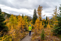 Hiking around Rock Isle Lake.