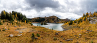 Hiking past Rock Isle Lake.