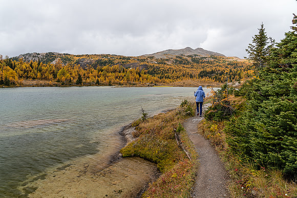 Hiking around Larix Lake.