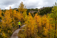 Hiking back to Rock Isle Lake.