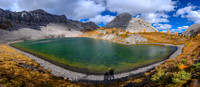 Hiking to Smuts Pass via the Birdwood Lakes.