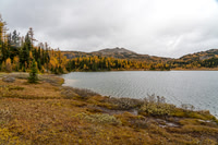 Hiking around Larix Lake.